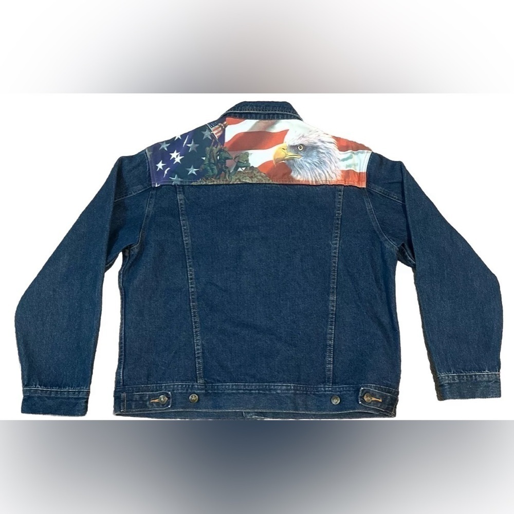 The Bradford Exchange USMC Marines Themed Jean Jacket Wearable Art Medium EUC - Picture 2 of 5